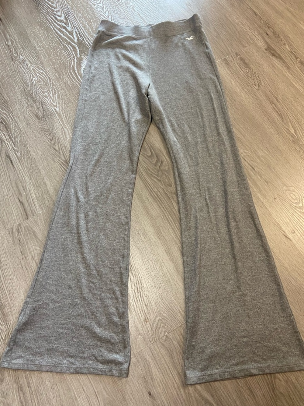 Hollister Heather Gray Knit Flare Pants